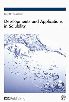 portada Developments and Applications in Solubility (en Inglés)
