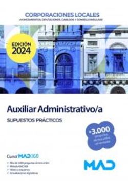 portada Auxiliar Administrativo/A de Corporaciones Lcoales. Supuestos Practicos (in Spanish)