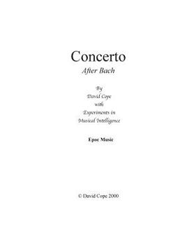 portada Concerto After Bach (en Inglés)
