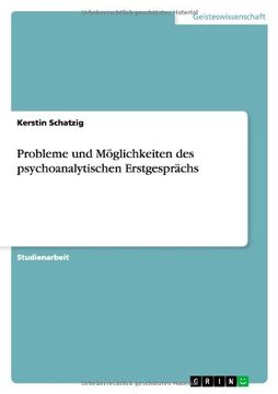 portada Probleme und Möglichkeiten des psychoanalytischen Erstgesprächs (German Edition)