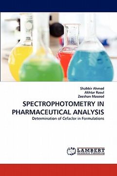 portada spectrophotometry in pharmaceutical analysis (en Inglés)