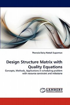 portada design structure matrix with quality equations