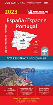 portada Carte Espagne, Portugal 2023 - Indéchirable Michelin