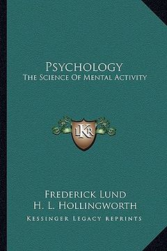 portada psychology: the science of mental activity (en Inglés)