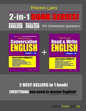 portada Preston Lee's 2-in-1 Book Series! Conversation English & Read & Write English Lesson 1 - 20 For Indonesian Speakers (en Inglés)