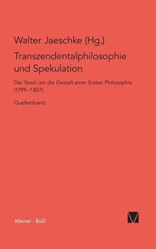 portada Transzendentalphilosophie und Spekulation. Quellen 