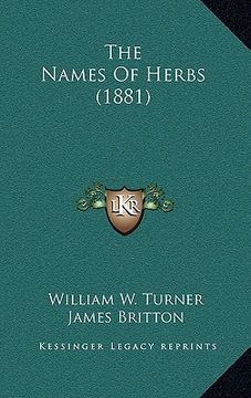 portada the names of herbs (1881)