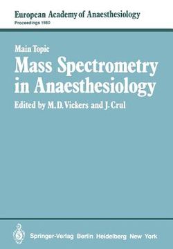 portada mass spectrometry in anaesthesiology (en Inglés)