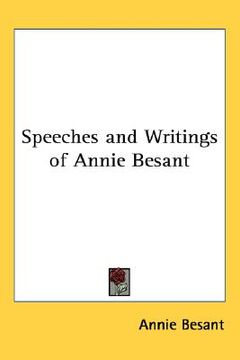 portada speeches and writings of annie besant (en Inglés)