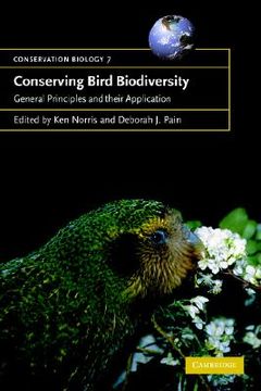 portada Conserving Bird Biodiversity Paperback: General Principles and Their Application (Conservation Biology) (en Inglés)