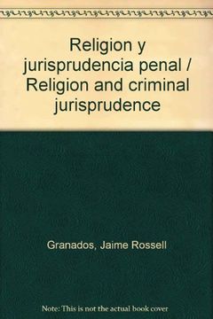portada Religion y jurisprudencia penal