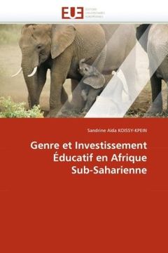 portada Genre Et Investissement Educatif En Afrique Sub-Saharienne