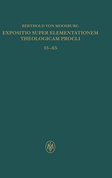portada Expositio Super Elementationem Theologicam Procli. Kritische Lateinische Edition (in German)