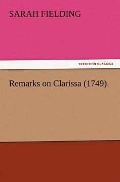 portada remarks on clarissa (1749) (en Inglés)