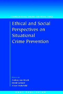 portada ethical and social perspectives on situational crime prevention (en Inglés)