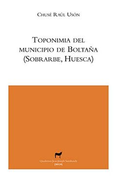 portada Toponimia del Municipio de Boltaña (Sobrarbe, Huesca)