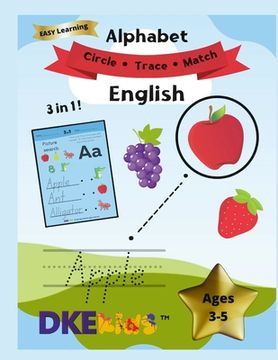 portada Little Intellect Thinkers Alphabet Circle, Trace and Match 3 in 1 Easy Learning (en Inglés)