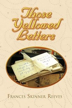 portada those yellowed letters (en Inglés)
