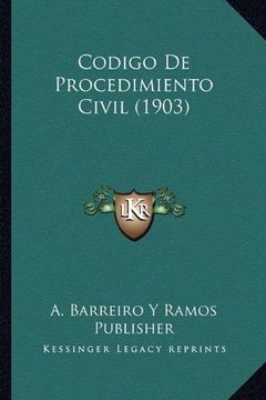 portada Codigo de Procedimiento Civil (1903)