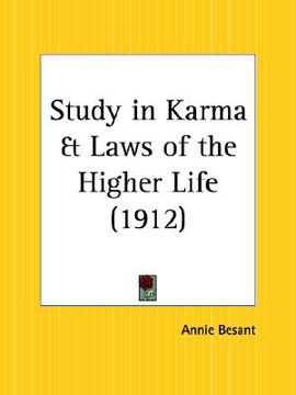 portada study in karma and laws of the higher life (en Inglés)