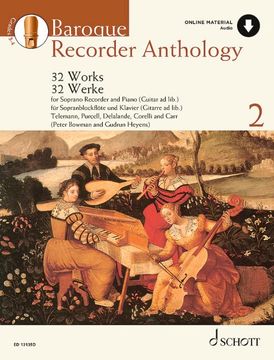 portada Anthologie de la Flûte à bec Baroque 2: 32 Oeuvres Pour Flûte à bec Soprano Avec Accompagnement de Piano