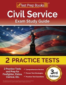 portada Civil Service Exam Study Guide: 2 Practice Tests and Prep for Firefighter, Police, Clerical, Etc. [3rd Edition] (en Inglés)