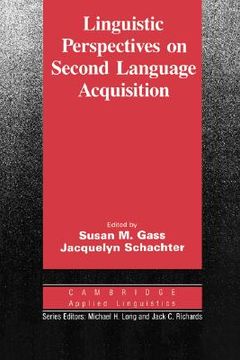 portada Linguistic Perspectives on Second Language Acquisition