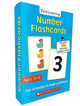 portada Numbers Flashcards for Ages 3-5: Perfect for Home Learning. With Free Printable Number Posters (Scholastic First Learning) (en Inglés)