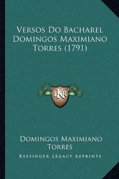portada Versos do Bacharel Domingos Maximiano Torres (1791) (en Portugués)