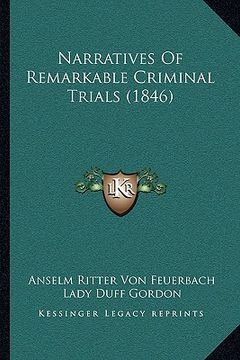 portada narratives of remarkable criminal trials (1846) (in English)