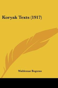 portada koryak texts (1917) (en Inglés)