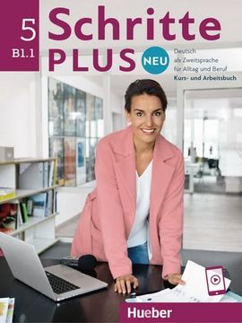 portada Schritte Plus neu 5. Kursbuch und Arbeitsbuch mit Audios Online (en Alemán)