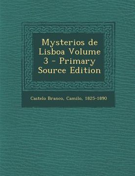 portada Mysterios de Lisboa Volume 3 (en Portugués)