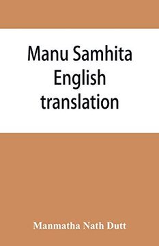 portada Manu Samhita: English Translation (en Inglés)