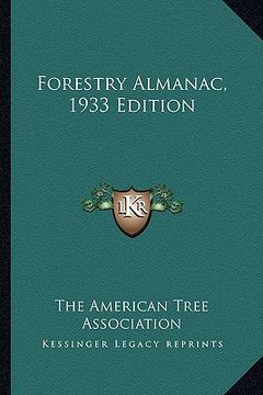 portada forestry almanac, 1933 edition
