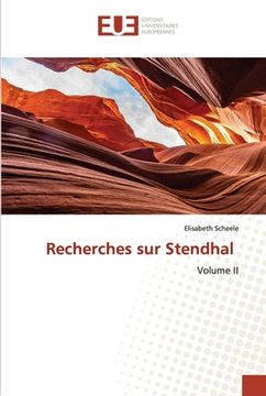 portada Recherches sur Stendhal (en Francés)