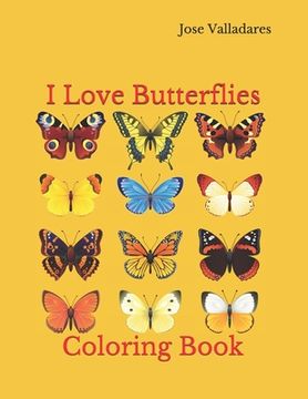 portada I Love Butterflies: Coloring Book (en Inglés)