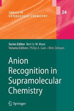 portada anion recognition in supramolecular chemistry (en Inglés)