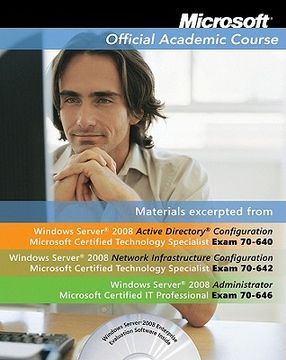 portada microsoft windows server 2008: excerpts from 70-640, 70-642, 70-646 [with cdrom and lab manual]