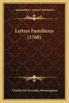 portada Lettres Familieres (1768) (in French)