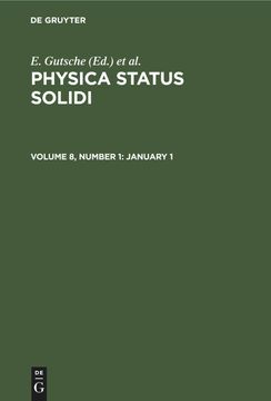 portada Physica Status Solidi, Volume 8, Number 1, January 1 (en Inglés)