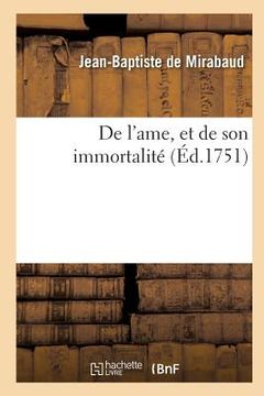portada de l'Ame, Et de Son Immortalité (en Francés)