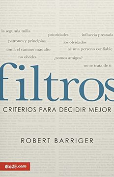 portada Filtros: Criterios Para Decidir Mejor (in Spanish)