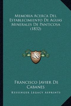 portada Memoria Acerca del Establecimiento de Aguas Minerales de Panticosa (1832)