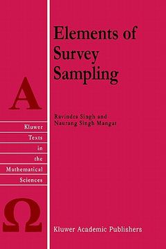 portada elements of survey sampling (en Inglés)