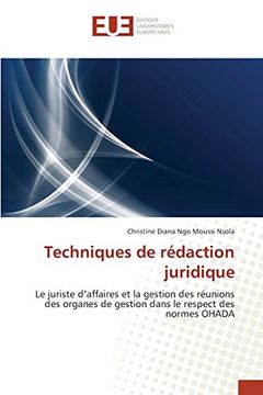 portada Techniques de rédaction juridique