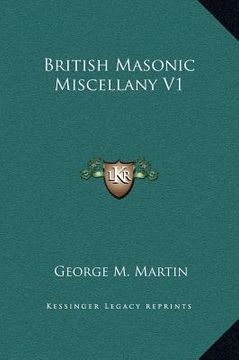portada british masonic miscellany v1