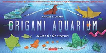 portada Origami Aquarium Kit: Aquatic fun for Everyone! Kit With two 32-Page Origami Books, 20 Projects & 98 High-Quality Origami Papers: Great for Kids & Adults! (in English)