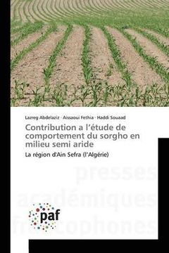 portada Contribution a l'étude de comportement du sorgho en milieu semi aride