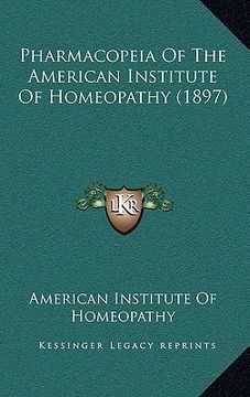 portada pharmacopeia of the american institute of homeopathy (1897)